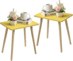 FORAOFUR Side Tables Living Room Set of 2, Small Wooden Table Accent Table by FORAOFUR