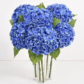 6 Pcs Real Touch Hydrangea Artificial Flowers, 21" Fake Flowers, Dark Blue by Yastouay