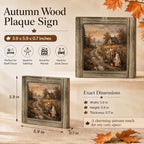 Vintage Ghost Wood Plaque Sign, Rustic Halloween Mantel Decor Sign 42 - Image 2