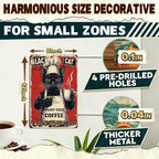 Metal Signs Black Cat Coffee Company Enjoy Your Coffee Sign Funny Vintage Tin Sign Sign Retro Wall Decor For Home Kitchen Office Farmhouse Yard Garden Shop Cafe Poster 12x8 Inch - Image 2