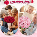 200Pcs Red Roses Artificial Flowers, Real Touch Velvet Fake Roses Bouquet - Image 6