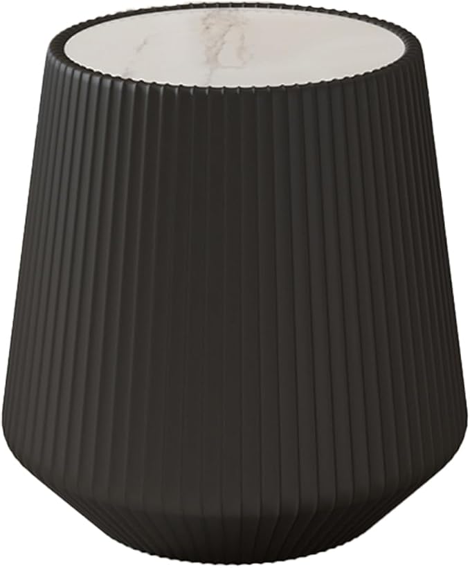 19.68" Round Marble End Table, Modern Cup Shaped Side Table - Image 8