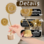 Gold Leaf Home Decor Set - Metal Leaves Statues, Modern Artistic Sculptures for Living Room, Office, Shelf & Home Decorative, Handmade 3D Botanical Accents (Summer Docor) - Image 6
