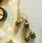 Christmas Bells,Vuskly Gold Bells Metal Hanging Bells with Jute Rope - Image 5