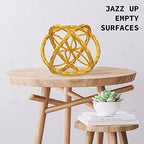 Decorative Sphere for Home Decor - Trendy Gold, Hand Painted - Image 5