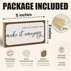 3x5 Motivational Wooden Sign, Today Only Happens Once, Make It Amazing - Image 2