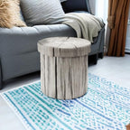 Sorbus Tree Stump Stool, Storage Ottoman 15 Inch Fake Tree Stumps Log Stool - Image 5