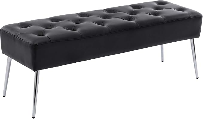 DUHOME Button-Tufted Ottoman Bench, Upholstered Bedroom Benches Footrest Stool by DuhomeElegantLifestyle