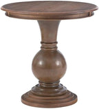 Pemberly Row Round Wood Accent Table, 26.5" High, Rustic Natural Finish by PEMBERLYROW