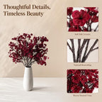 Mandy's 15 Bundles Artificial Burgundy Baby’s Breath Flowers - Image 4