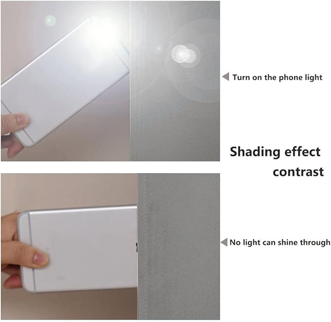 NICETOWN Silver Grey 100% Blackout Curtains - Image 3