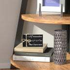 Decorative Books For Home Decor, Coffee Table Faux Wood Book Stack Decor, I Still Remember Modern Stacked Book Decor, Stacked Display Books For Shelf Mantel Nightstand Display, Three Pieces -C(06) - Image 6