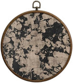 Neutral Abstract Floral Wall Decor, Vintage Printed Canvas Wall Hanging for Bedroom Kitchen Home Office, Round Decoration, Living Room Wall Art, Dorm Decor, Circular Wall Hanging with Hooks,13 by Unknown