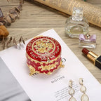 Hipiwe Small Vintage Jewelry Box Trinket Organizer Engraved Rose Pattern - Image 2