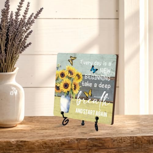 Spring Decorations for Rustic Farmhouse Decor, Motivational And Inspirational Desk Decor for Housewarming Gifts, Butterfly Decorations For Home Kitchen Bathroom (A02) - Image 4