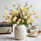 Mixed 10 Pcs Artificial Pompon Mum Set-8 Chrysanthemum & 2 White Daisy, Yellow Silk Faux Flower for Vase Fall Floral Arrangements Wedding Centerpiece DIY Home Indoor Outdoor Decor (No Vase) - Image 5