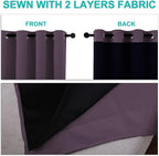 NICETOWN 100% Blackout Lined Curtains, 1 Pair, 2 Thick Layers Completely - Image 5