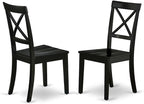 East West Furniture BOC-BLK-W Boston Dining Room Chairs by EastWestFurniture