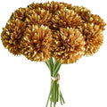 Mandy's 12pcs Artificial Gold Ball Chrysanthemum Flowers by Mandys
