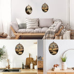 dvhdajed Vintage Mallard Duck Nursery Oval Wall Art Decor, Country Farmhouse Duck Hunting Framed Canvas Art, Rustic Cottage Core Farm Animal Oval Wall Hanging Decor for Bedroom Living Room, 8.7x11.3 - Image 5