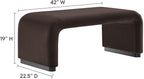 Modway EEI-6735-BLK-CHB Koda Performance Velvet Waterfall Ottoman - Image 3