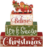 Moucuny 4 Pcs Christmas Sled Table Decorations by Moucuny