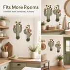 flangairy 2 Pcs Metal Cactus Wall Art, Southwestern Decor for Bathroom - Image 6