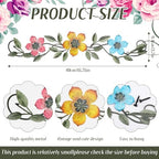 Wesiti Metal Flower Wall Art Decor Vintage Wrought Scroll, Bright Color - Image 2