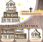 Moucuny 4 Pcs Christmas Christian Religious Table Decorations - Image 2