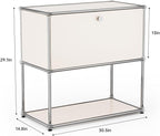 Modern Storage Cabinet White D Versatile Free-Standing Organizer - Image 3