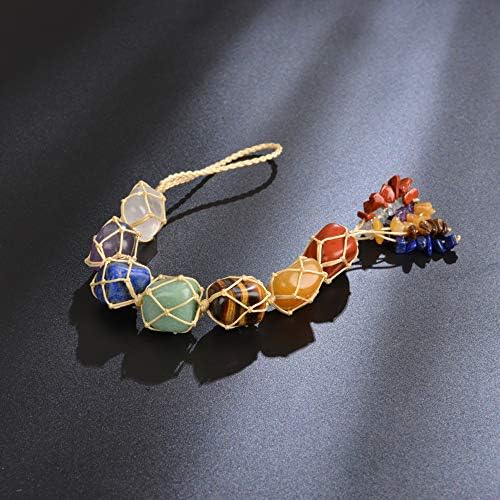 7 Chakra Healing Crystals Feng Shui Hanging Ornament Car Ornament Meditation Hanging Ornament Window Ornament for Home Decor Party Decor - Image 2