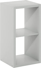 Furinno Cubicle Open Back Decorative Cube Storage Organizer, Light Grey - Image 8