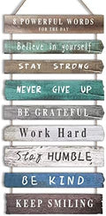 Inspirational Wall Art Decor for Office, Wooden Rustic Hanging Motivational Wall Art Decoration Sign, Inspiring Positive Quotes Wall Art for Home Living Room Bedroom Bathroom Classroom Gym 12"x24" by JOYHAWK-DesigningaBetterLife