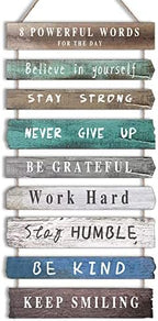 Inspirational Wall Art Decor for Office, Wooden Rustic Hanging Motivational Wall Art Decoration Sign, Inspiring Positive Quotes Wall Art for Home Living Room Bedroom Bathroom Classroom Gym 12"x24" by JOYHAWK-DesigningaBetterLife