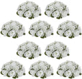 NUPTIO Flower Balls for Table Centerpieces: White Fake Flowers, 8.6 Inch by Nuptio