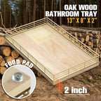 Bathroom Vanity Tray, 13" x 8" Oak Decorative Wooden Tray for Countertop - Image 6