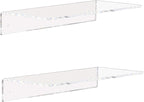 Weiai Clear Acrylic Shelves 12 Inch, Floating Wall Mounted Shelf by Weiai