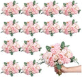Zeyune 12 Bunches Wedding Bridesmaids Bouquets 144 Heads 7 Inch Artificial Rose Bouquets Silk Fake Flower Bulk with Stems for Proposal Anniversary Bridal Shower Home Party Decor(Champagne) by Zeyune