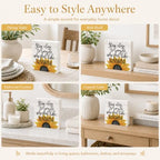 Farmhouse Sunshine Sunflower Wooden Box Sign Rustic Country Sunflower Box Sign Wood Sign Decor Summer Square Wood Sign Home Desk Tabletop Shelf Decor 5 x 5 - Image 5