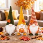 3PCS Fall Gnomes Plush, Thanksgiving Decorations for Tiered Tray by TACROART