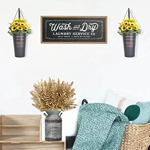 CATTREE Artificial Plants Christmas Decoration, Plastic Golden Boston Plant Fake Simulation Fern Leaves for Wedding Bridal Bouquet Party Indoor DIY Home Office Table Centerpieces Decor - Gold 4 Pack - Image 6