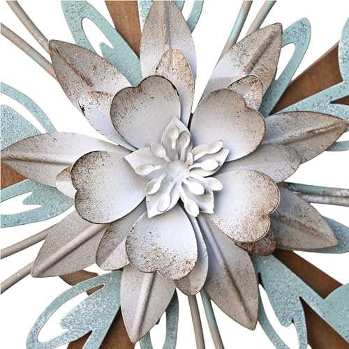 Layered Flower Metal Wall Decor,Rustic Farmhouse Wall Art for Living Room - Image 4