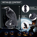 Black Obsidian Raven Statue Gothic Witchy Decor Hekate Crystal - Image 2