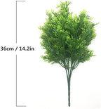 CATTREE Artificial Shrubs Bushes, Plastic Fern Leaves Simulation Faux Grass Realistic Fake Plants Wedding Indoor Outdoor Home Garden Verandah Kitchen Table Centerpieces Arrangements Decoration 2 pcs - Image 3