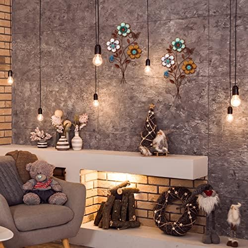 Moxweyeni Tricolor Flower Wall Decor 15 x 9.1 Inch, 2 Pieces - Image 4