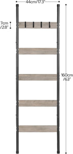 HOOBRO Blanket Ladder, 5-Tier Towel Rack - Image 3