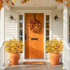8Pcs Artificial Fall Flowers Real Touch Fake Yellow Silk Flower Decorations - Image 3