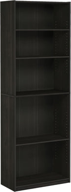 Furinno Jaya Book Shelf, 5-Tier Bookshelf, Tall Standing Bookcase - Image 7