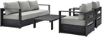 Modway Tahoe Aluminum 4-Piece Outdoor Patio Set in Gray Gray by Modway