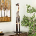 Deco 79 Wood Giraffe Decorative Sculpture Home Decor Statue, Accent Figurine 8" x 4" x 31", Dark Brown - Image 3